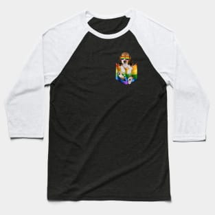 Beagle In Pocket LGBT Pride Flag For Dog Lovers Baseball T-Shirt